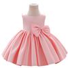 European and American Girls' Evening Princess Dresses - Satin Bow Performance and Piano Runway Costumes