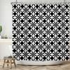 Modern 3D Geometry Shower Curtains Minimalist Lattice Waterproof Polyester Fabric Bathroom Accessories Black Gray Bath Curtains
