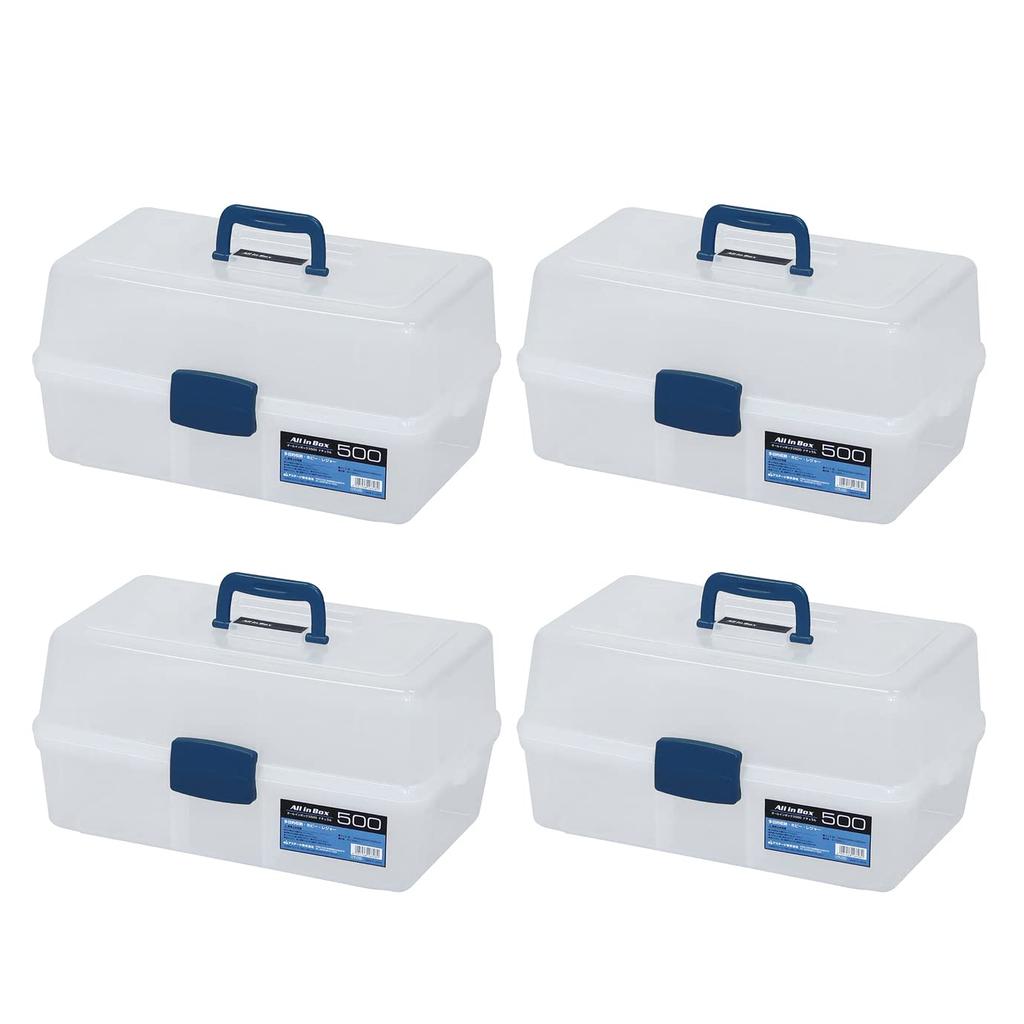 JEJ Astage Japanese Tool Box 500 Natural 44 x Depth 23 x Height DIY Tools Hobby Leisure Goods Storage Set of 4 All-in-Box [Width 22cm]