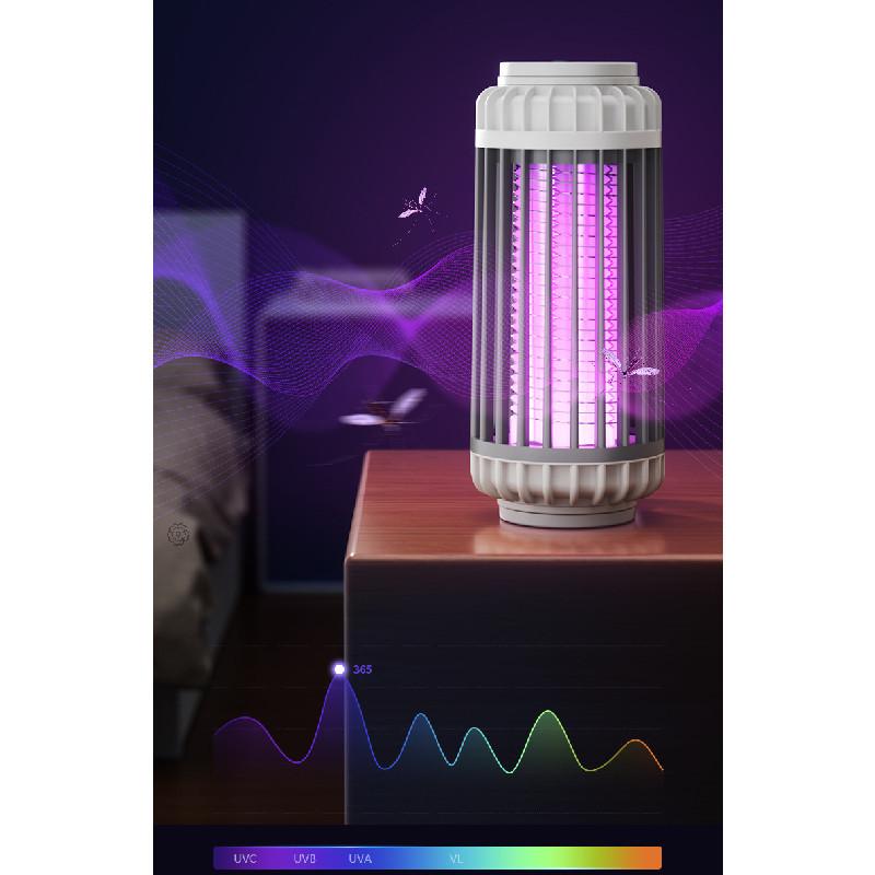 Elegant White Mosquito Killer Lamp Usb Rechargeable Portable Home Dorm Use