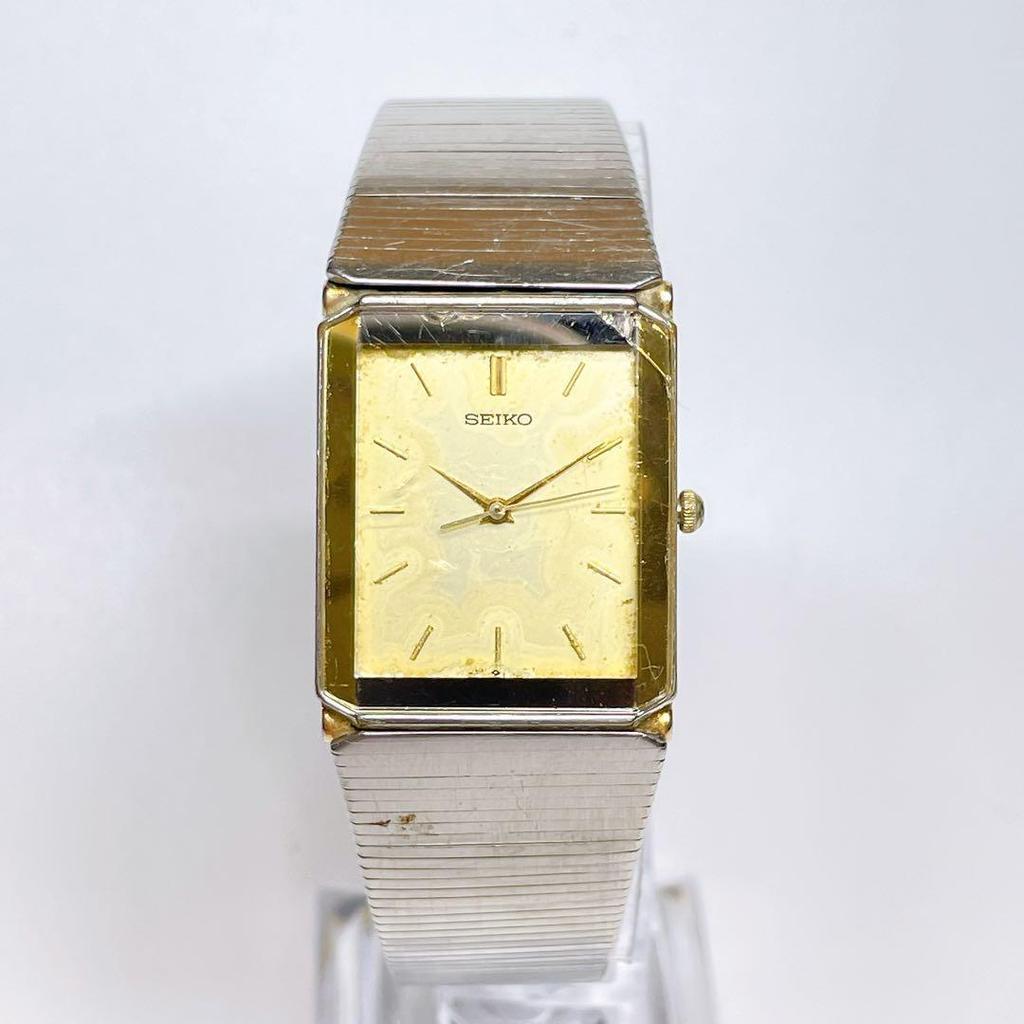 Used SEIKO Men's Watch Quartz New Battery Operating Square 80