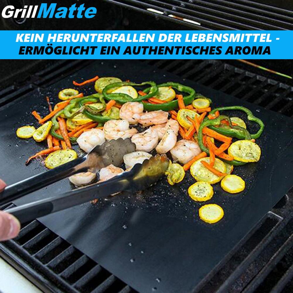 GrillMatte BBQ Grillmatte Antihaft Grillunterlage Gasgrill Holzkohle [2er Set]
