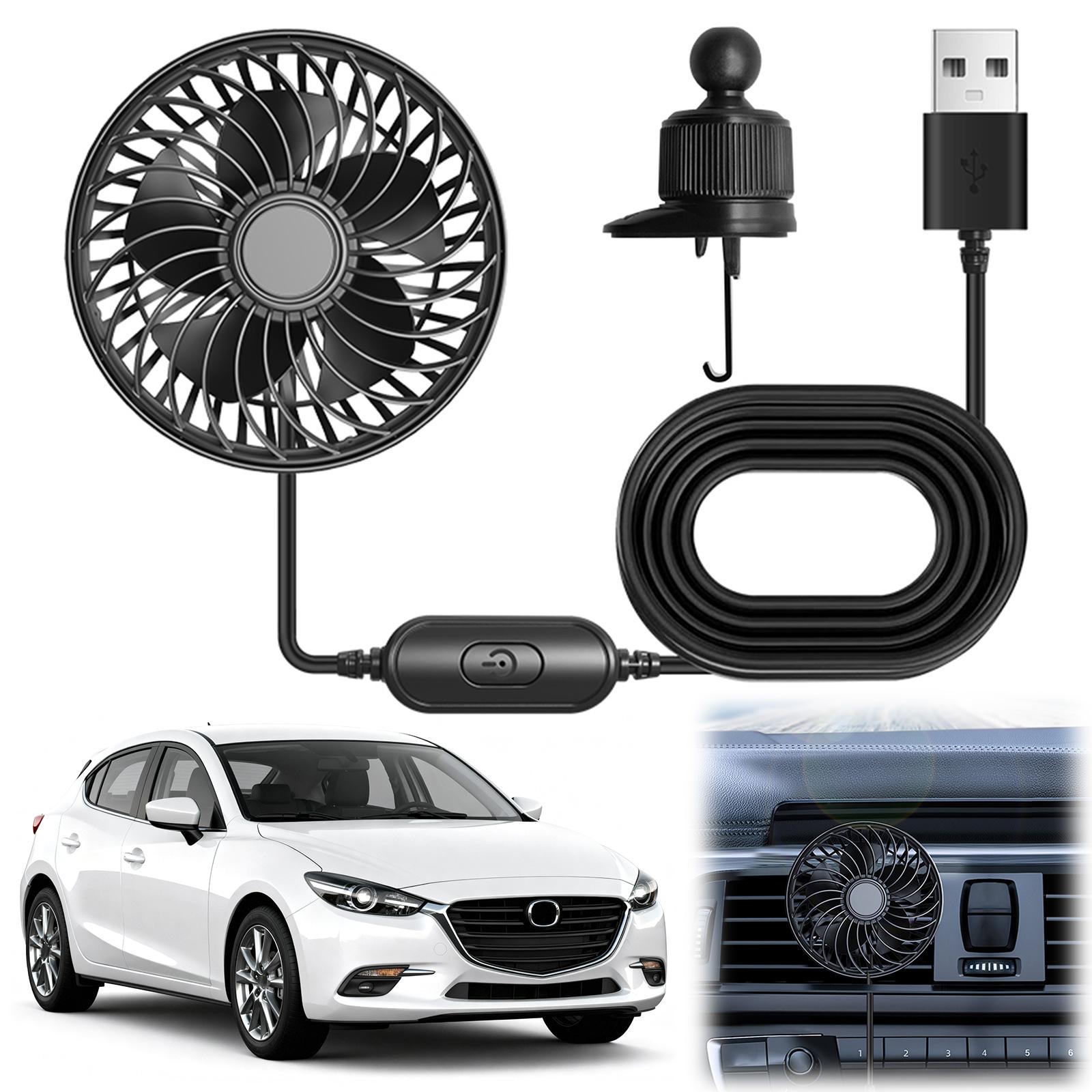 

USB Powered Cooling Air Fan Vent Clip Vehicle Fan 3 Speeds Quiet Brushless Motor 360 Rotatable for Vehicle SUV Truck Van RV China Mainland