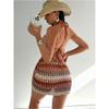 2026 New European and American Seaside Vacation Bikini Swimsuit Three-piece Sexy Babes Striped Straps Split Swimsuit