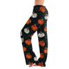 Women's Drawstring Halloween Print Trousers Casual Pants