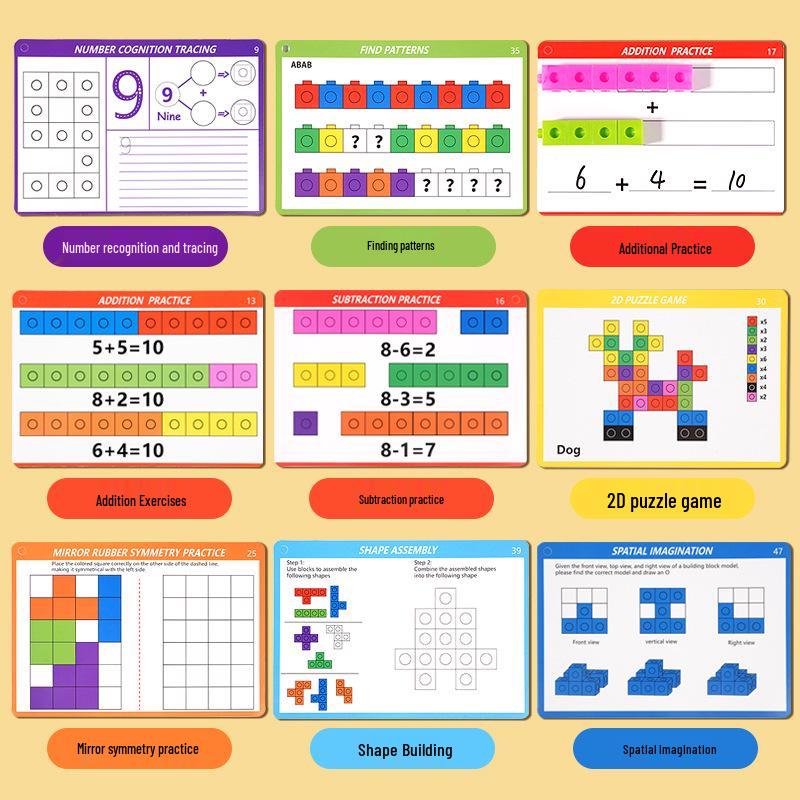 Montessori Educational Building Blocks for Kids: Enhance Spatial Thinking and Intellectual Development with Durable Plastic Toys.