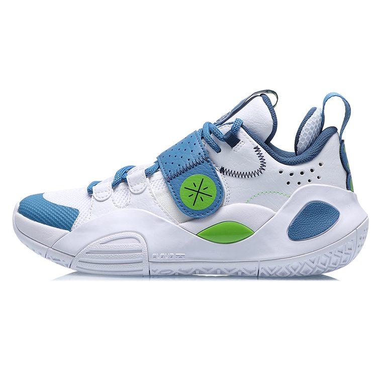 Li Ning All City 8 Youth Edition All City Wade Collection Low top Children's Basketball Shoes White Blue ABPQ053-1