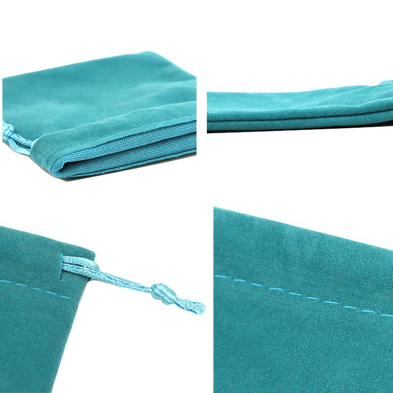 Velvet Drawstring Pouch with Gold Trim - Custom Jewelry Gift Bag