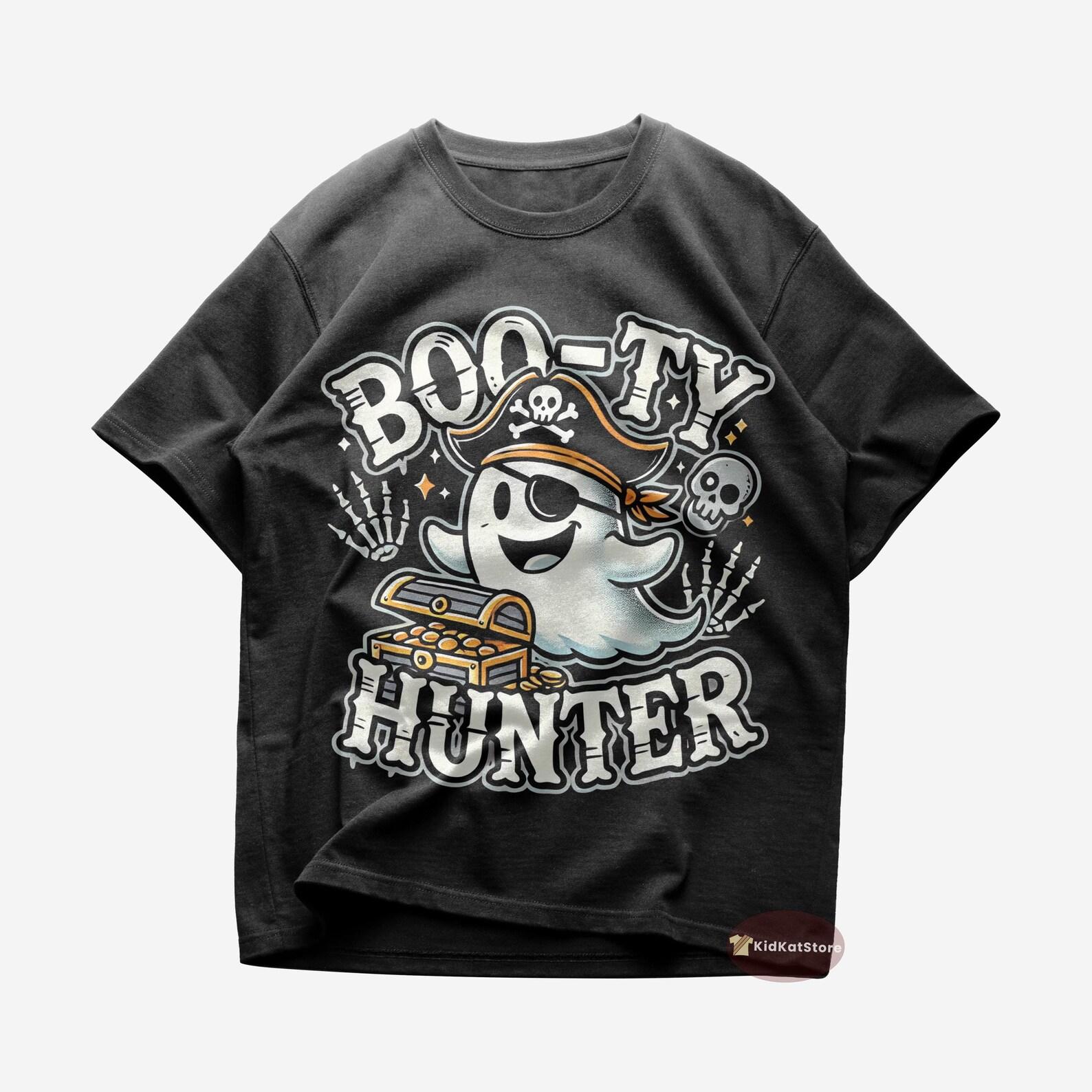 Booty Hunter T shirt - Halloween Designed Shirt - Spooky Halloween T shirt - Ghost Tee - Pumpkin Shirt - Funny Halloween T shirt M