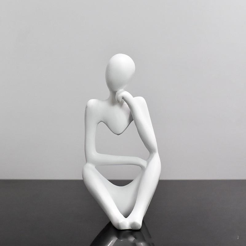Art Abstract Thinker Statue Modern European Style Resin Handmade Craft Office Home Desktop Decoration Sculpture Ornaments