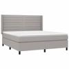 VidaXL Lit à sommier tapissier avec matelas Gris clair 180x200cm Tissu - Modèle 3131529
