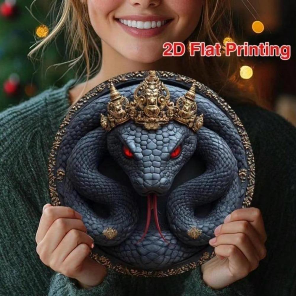 Metal Snake Wall Art Decor, Creative Serpent Painting, Home Living Room Bedroom Wall Hanging Decor