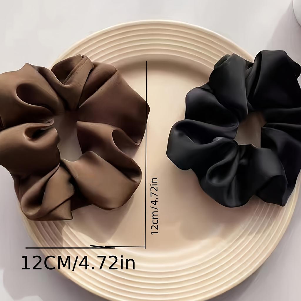 Soft Satin Hair Scrunchies, Simple Style Hair Ties Ponytail Holders for Women, Gentle Hair Rope Accessories