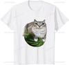 Cute Funny Cat On Watermelon Meme T Shirt Men Women ONeck Fashion  Short Sleeve Tshirts Retro Harajuku Oversized Tshirt