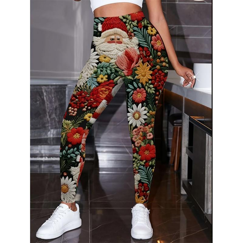2026 Womens High-Waist Printed Yoga Leggings Casual Slim Fit Activewear Pants