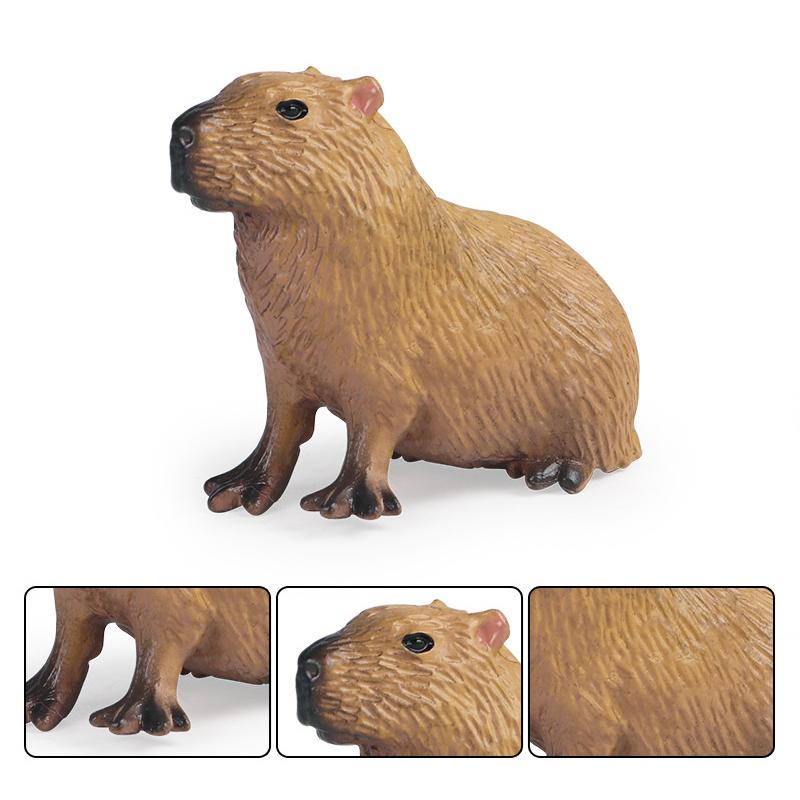 1Pc Simulation Toy Wild Animal Model Simulation Capybara Tabletop Decoration Cognitive Model