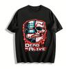 Retro Robocop Skull Print T-Shirt Street Trend Loose Short Sleeve Top Pure Cotton T-shirt