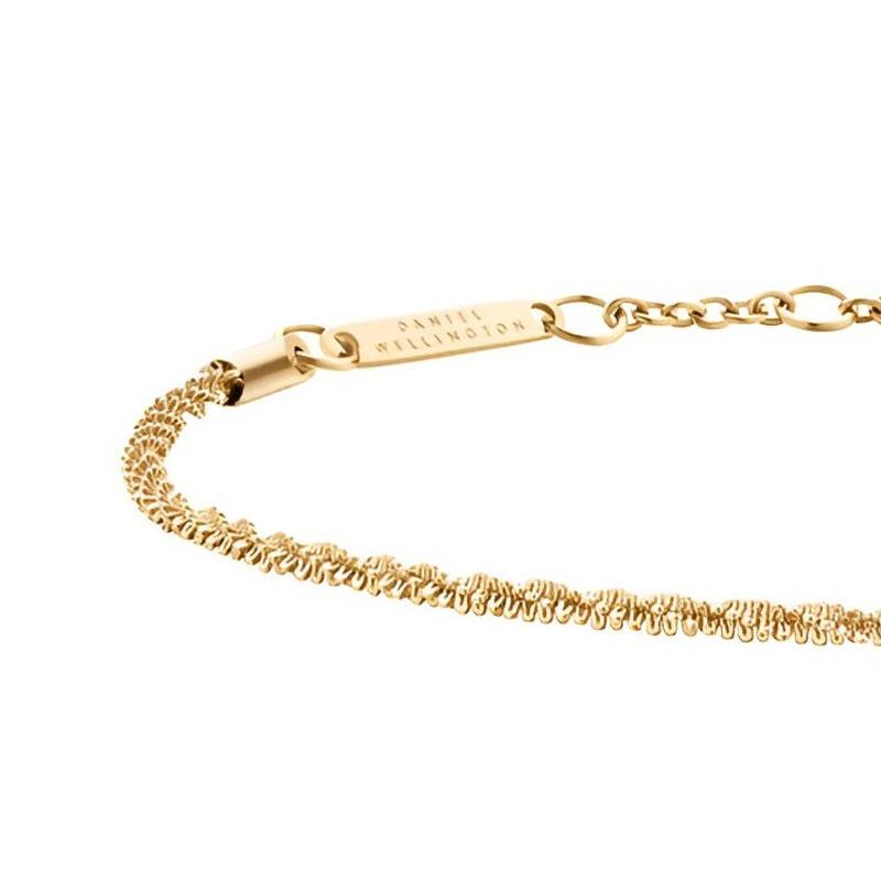 Daniel Wellington Twist chain design 316L stainless steel (PVD gold-plated) bracelet, same style for men and women, couple style, gold DW00400560