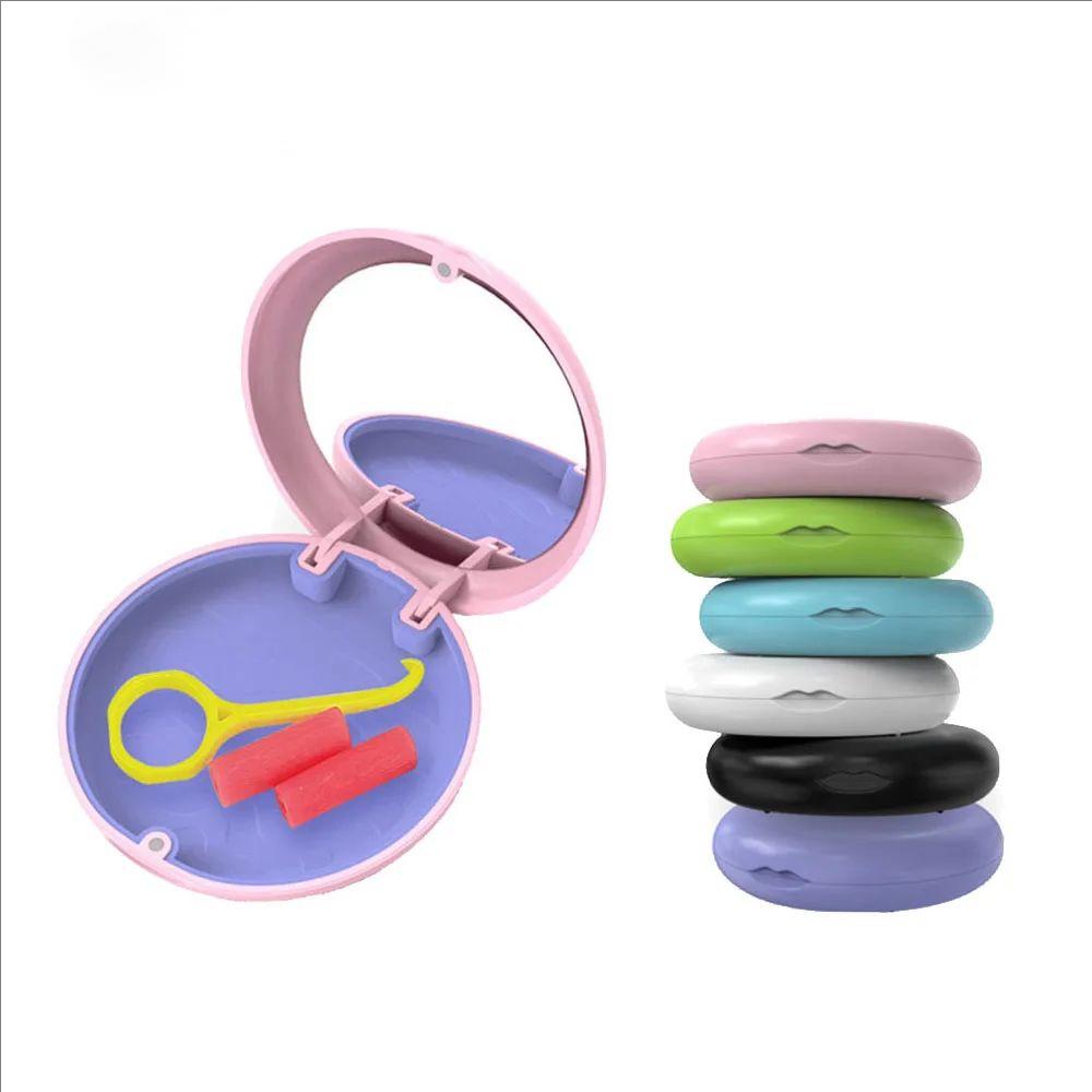 1 Pcs Dental Denture Storage Box with Mirror Oral Care Portable Boxs