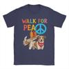 Walk for Peace Monks Aloka Dog Buddhism World Peace TShirt for Unisex Women Cotton T Shirts Short Sleeve Tees Party Clothes
