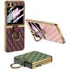Samsung Zflip6 Small Fragrant Style Mobile Phone Case Creative Folding Shell Film Mobile Phone Electroplating Ring Bracket Protection Case