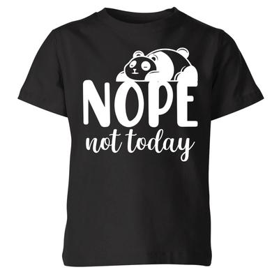Nope Not Today Panda Lazy Sarcastic Slogan Kids T-shirt#P1#OR#A