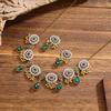 Ethnic Style Necklace Set With Water Crystal Pendant For Women