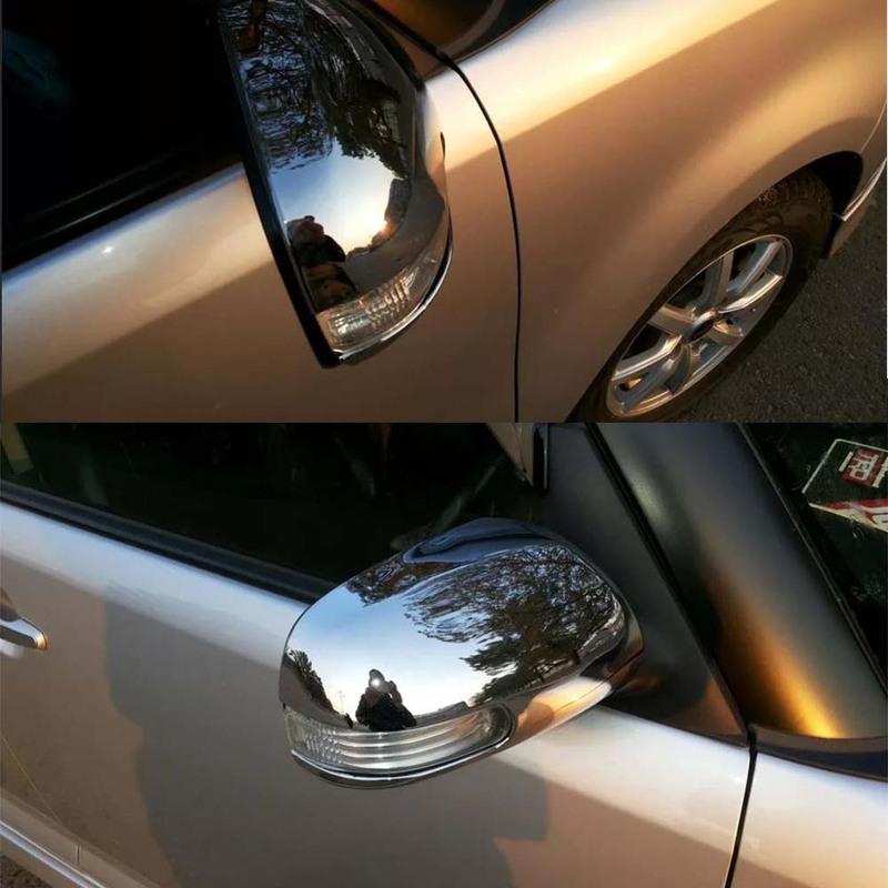 Car Decoration Door Mirror Cover For Toyota Auris 2008-2012 Carbon Fiber Chrome Silver Car Rearview Accessories Exterior Styling