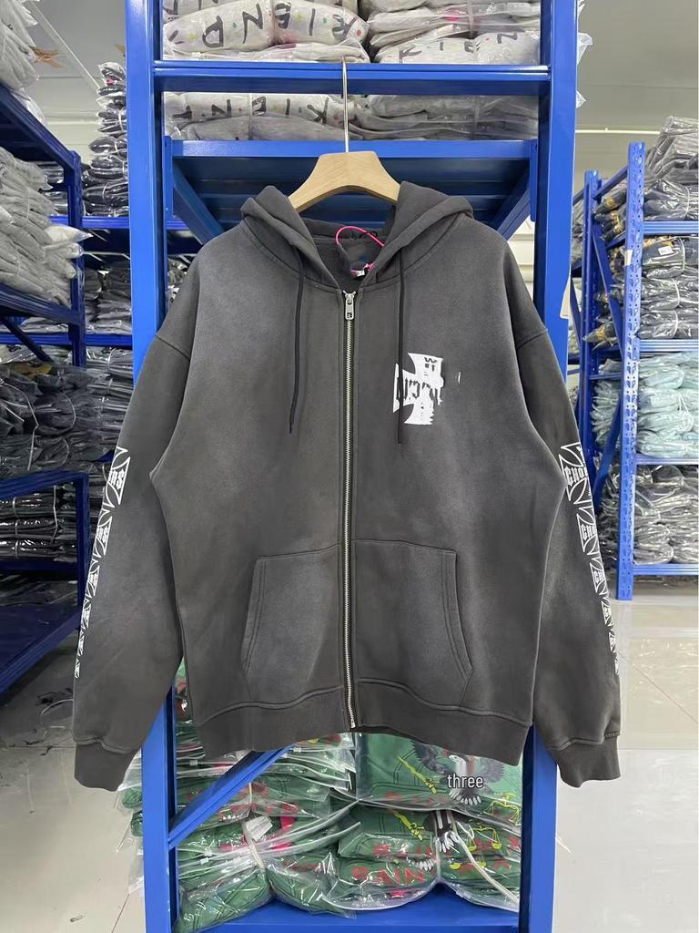 Vintage Distressed Spray-Painted Unisex Hoodie - Retro Loose-Fit