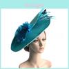 Vintage Britse Pioenbloem Hoed Met Brede Rand En Platte Top Voor Elegante Bruiloft Of Tuinfeest