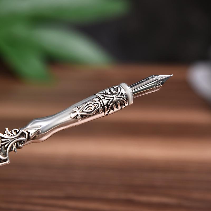 Creative Feather Dip & Fountain Pen Set - Stainless Steel Business & Birthday Gift
