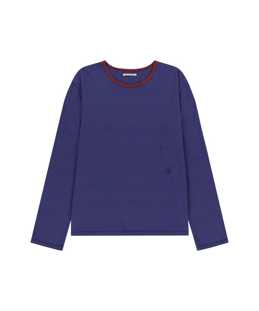 Banwonateullie A3497 Striped T-Shirt_Blue