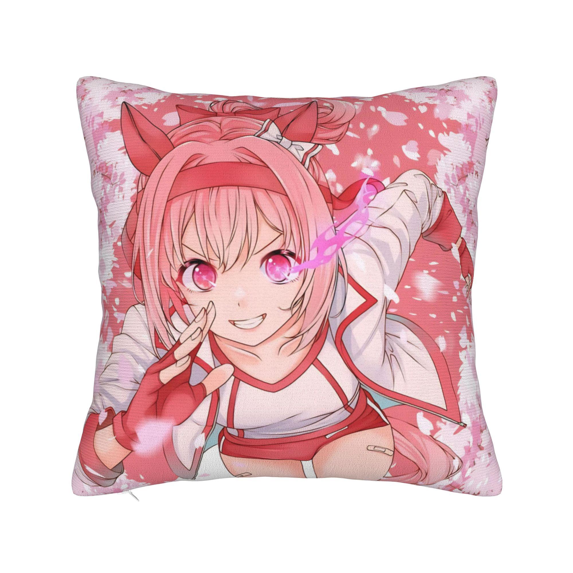 

Decorative Pillowcases Umamusume Pretty Derby Anime Merchandise Chair Throw Pillow Case Cover Square Multiple Sizes 12x12Inch
