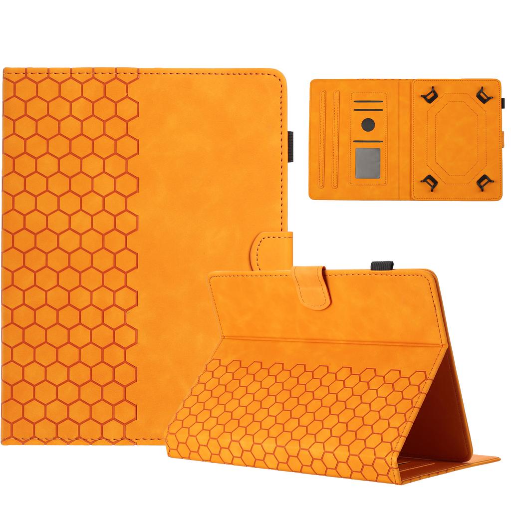 Funda Universal para Tablet de 10 Pulgadas Funda para Tablet de Cuero Estampado de Panal con Ranura para Tarjeta