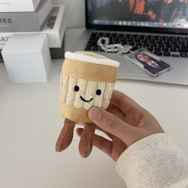 British Milk Tea Cup Cartoon Plush Pendant Cute Creative Keychain Doll Girl Book Packaging Decoration Doll
