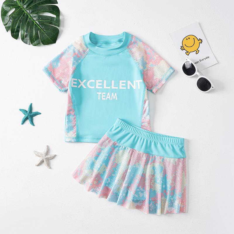 

Купальник с юбкой для девочек с рисунком принцессы - милый и консервативный 4XL (130-140cm)