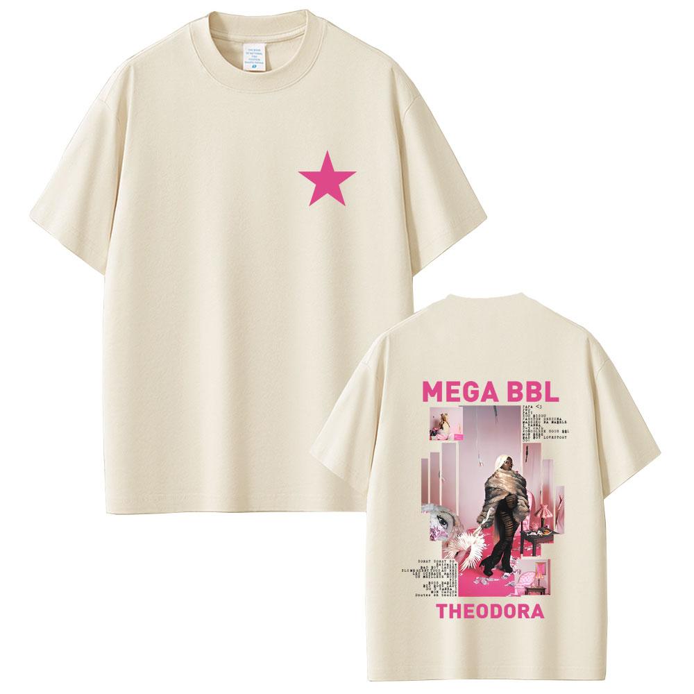 

Rapper Theodora Mega Bbl Album Graphic T-shirt Men Women Hip Hop Fashion Pop Music Streetwear Male Casual Vintage Cotton T shirt 4XL