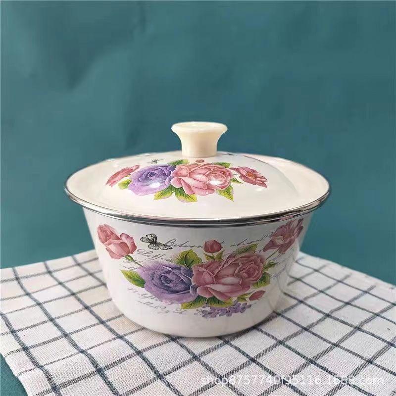 OLOEY Enamel Mixing Bowl with Lid