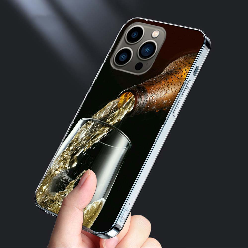 A Fresh Cold Beer Phone Case For Iphone 16E 15 Pro 14 Plus 17E 16 17 Pro Max Air 11 12 13 Mini Shockproof Capa Cute Cover TPU