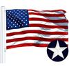 Flagge Outdoor USA Bestickt Stern US-Flaggen Strapazierfähiges Nylon Mit Messing Für Dekor Tragbarer Fahnenmast Handheld Schneller Versand