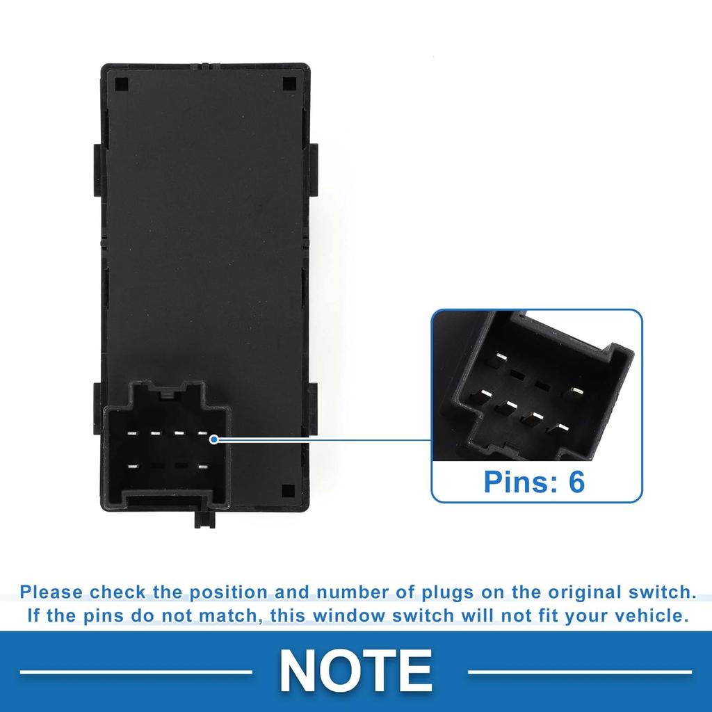 Power Window Switch No.23436336 Window Control Switch for Chevrolet Silverado 1500 2500 3500 Black