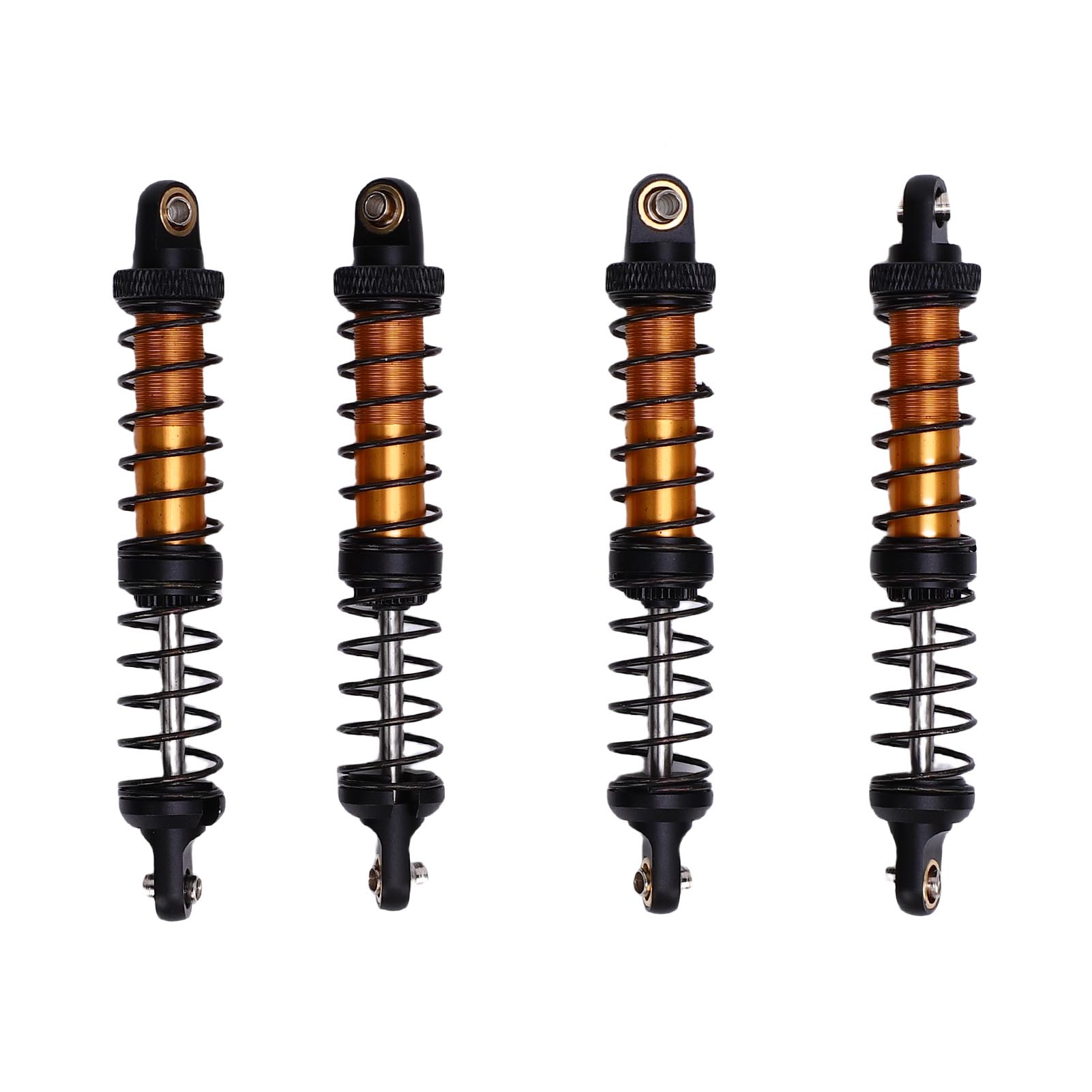 

4 Pack Metal RC Car Shock Absorbers High Strength 90mm RC Car Shocks for 1 10 Scale Models with 8 Spare Springs Gold Gold