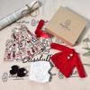 BlissfulPixie Handmade Waldorf Doll Clothes 30cm Clothes Set Lovely Box Girls Christmas Birthday Gift Gabriella Clothes Accessories -