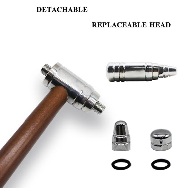 Narzędzie do naprawy wgnieceń lakieru samochodowego Drewniany uchwyt Młotek magnetyczny Młotek do wbijania Młotek do usuwania wgnieceń samochodowych