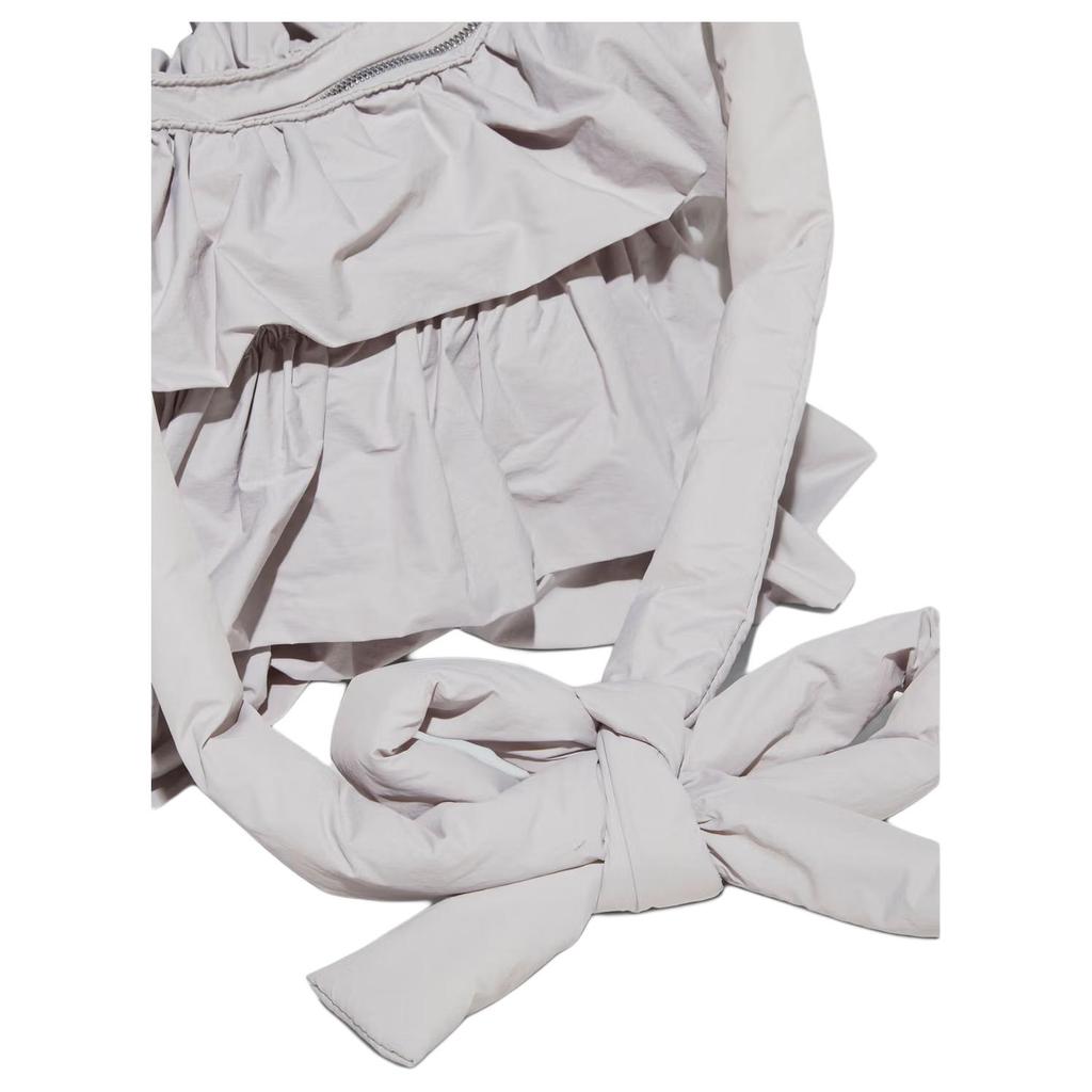 Adidas Originals Double Layer Ruffle Design Fabric Shoulder Bag Women bags Light-Gray IA8913