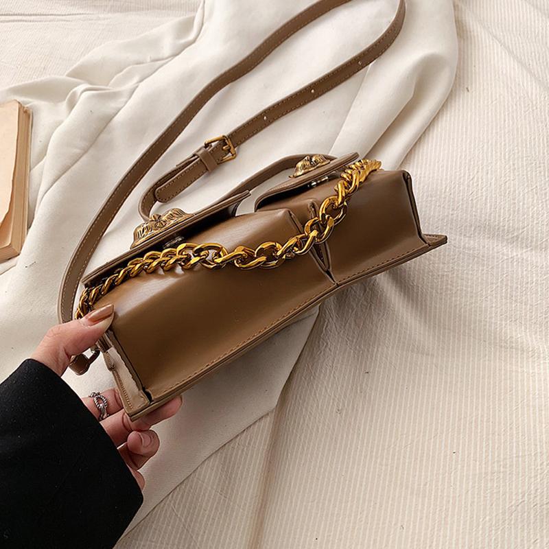Borsa sottospalla a catena di alta qualità per donna 2024 Nuova moda Coniglio Doppia tasca Borsa da motociclista Monospalla a tracolla