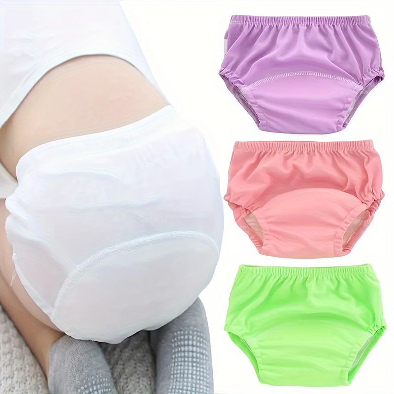 6pcs Plain Color Training Pants Washable Learning Pants Breathable Training Diapers Baby Diaper Cotton Cloth Learning Pants