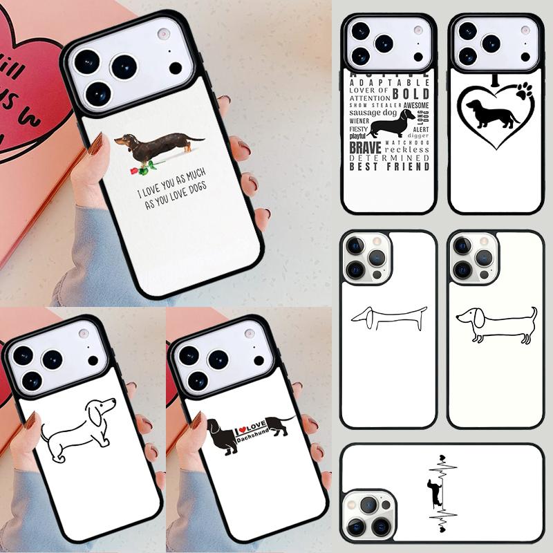 Dackel Würstchen Kunst Handyhülle Für iPhone 17 Air 14 15 13 12 Max Hülle Für Apple 14 15 16 16e 11 Pro Max Plus Coque
