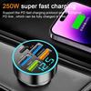 4USB PD 250W Car Charger Type C Fast Charging Auto Mobile Phone Adapter For iPhone Samsung Huawei Xiaomi QC 3.0