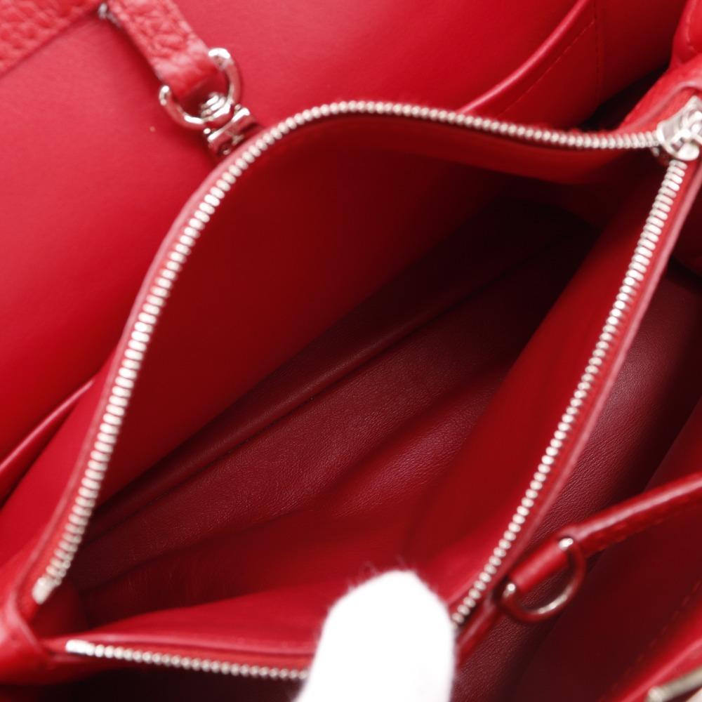 Louis Vuitton CAPCSINE MM Handbag M94412 Parnasea Red/Taurillon Clemence Leather Women Used